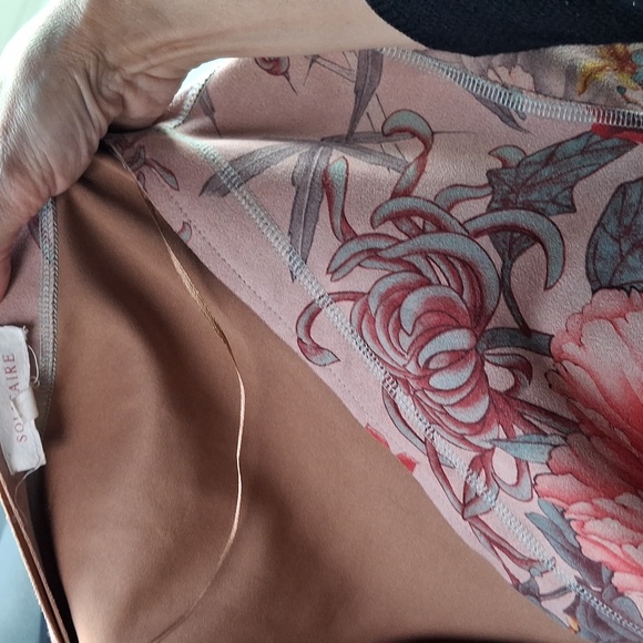 SOLITAIRE Boho Retro Floral Butterfly Faux Suede Open Long Cardigan Jacket XL - Picture 6 of 6